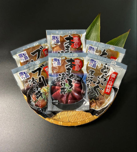 MBF-1 【漬け丼・お茶漬けセット】本まぐろ漬け丼 (85g入り×2パック)+ブリ漬け丼 (100g入り×2パック)+とらふぐ生茶漬け (85g入り×2パック) 冷凍便