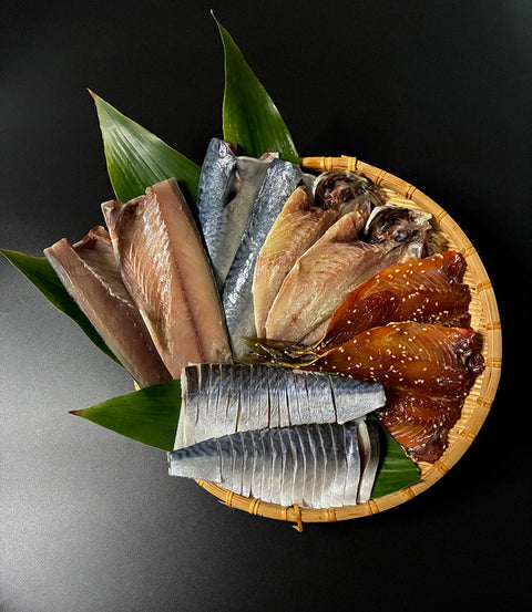 H-006　干物セット 【アジ開き(2枚入り)×2・アジみりん(2枚入り)×2・サバフィレ(塩　2枚入り)×2・サバフィレ(生　2枚入り)×2・シメサバ(2枚入り)×2】　送料80サイズ  冷凍便